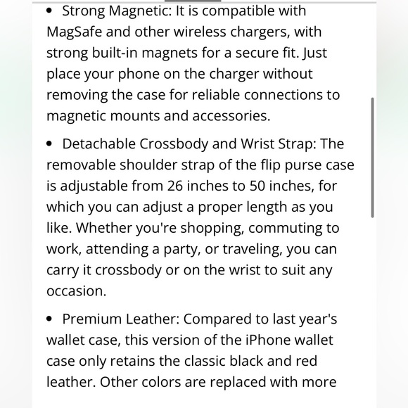 iPhone 17 PRO Wallet Case with MagSafe & Card Holder RFID Blocking - Picture 7 of 8